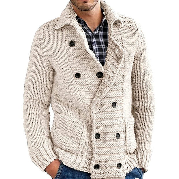 West Louis™ Wool Open Stitch Fashion Button Sweater