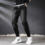 West Louis™ Vintage Streetwear Denim Jogger Pants