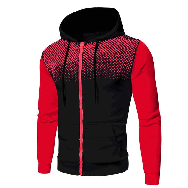 West Louis™ Warm Fashion Polka Dot Zipper Pullover