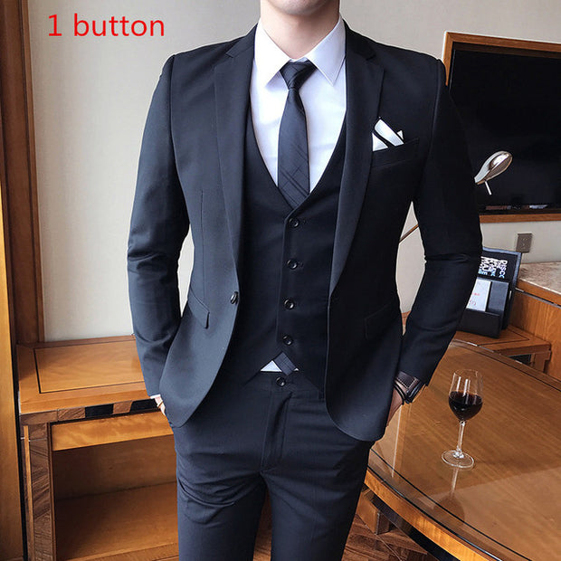 West Louis™ Designer Tailored Elegant Slim Fit 3 Piece Suit