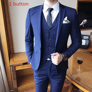 West Louis™ Designer Tailored Elegant Slim Fit 3 Piece Suit