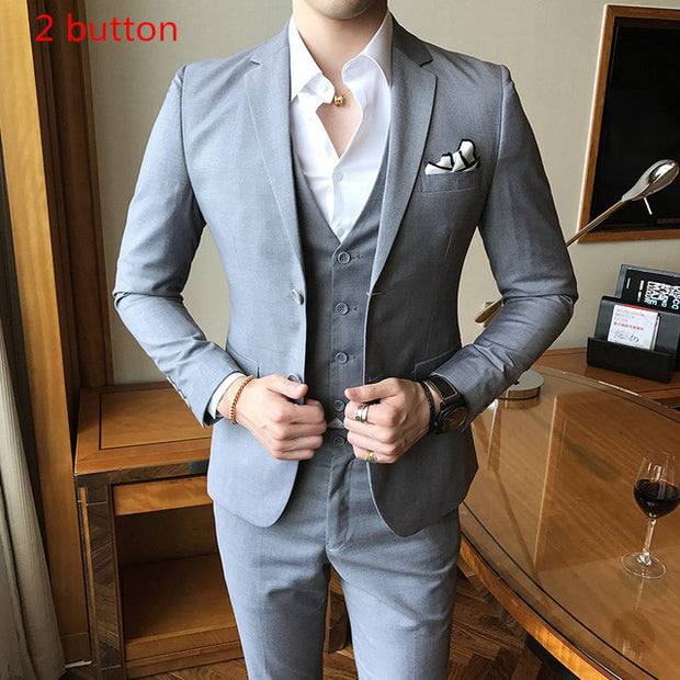 West Louis™ Designer Tailored Elegant Slim Fit 3 Piece Suit