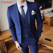 West Louis™ Designer Tailored Elegant Slim Fit 3 Piece Suit