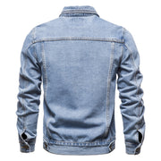 West Louis™ Denim Lapel Single Breasted Jeans Jacket