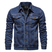 West Louis™ Denim Lapel Single Breasted Jeans Jacket