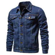 West Louis™ Denim Lapel Single Breasted Jeans Jacket