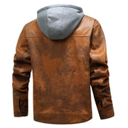 West Louis™ Leather Outwear Fleece Jacket