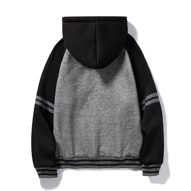 West Louis™ Thick Pure Color Velvet Fabrics Hoodie