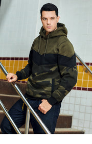 West Louis™ Spring/Autumn Camo Patchwork Hoodie