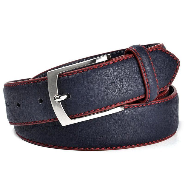 West Louis™ Italian Design Fashion Split Leather Belt