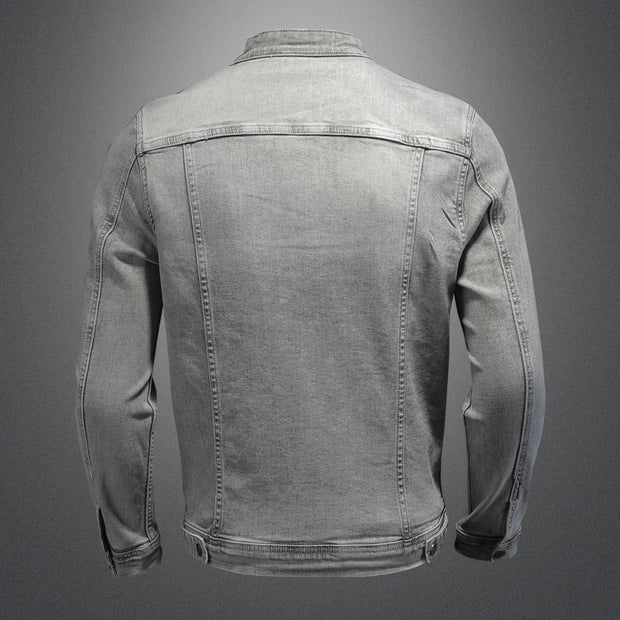 West Louis™ Moto Biker Streetwear Denim Jacket