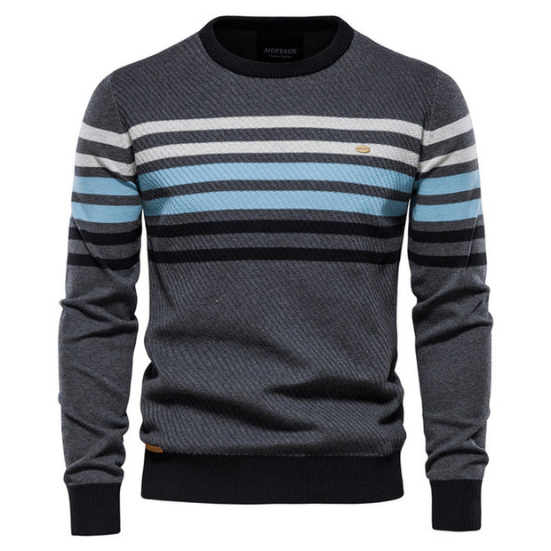 West Louis™ Designer High Quality Spliced Cotton Pullover