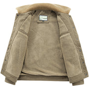 West Louis™ Warm Windbreaker Fur Collar Corduroy Jacket