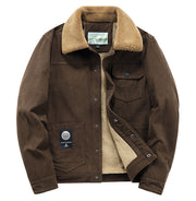 West Louis™ Warm Windbreaker Fur Collar Corduroy Jacket