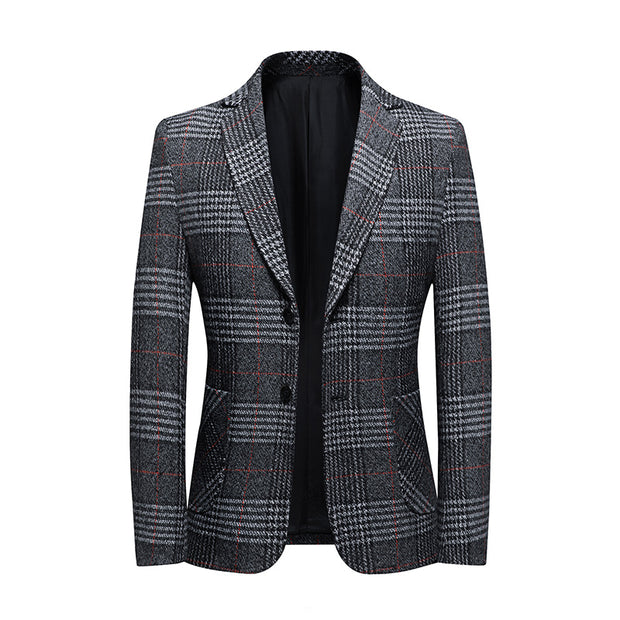 West Louis™ Fashion Plaid Business Suit Jacket Blazer