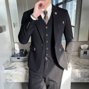 West Louis™ Designer Tailor Business Elegant 3 Piece Suit