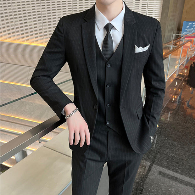 West Louis™ Designer Tailor Business Elegant 3 Piece Suit
