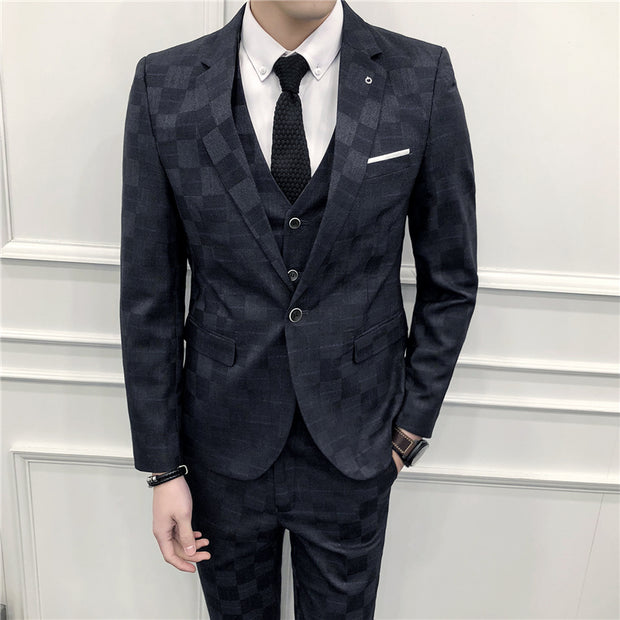 West Louis™ Designer Formal Business Three Piece Suit