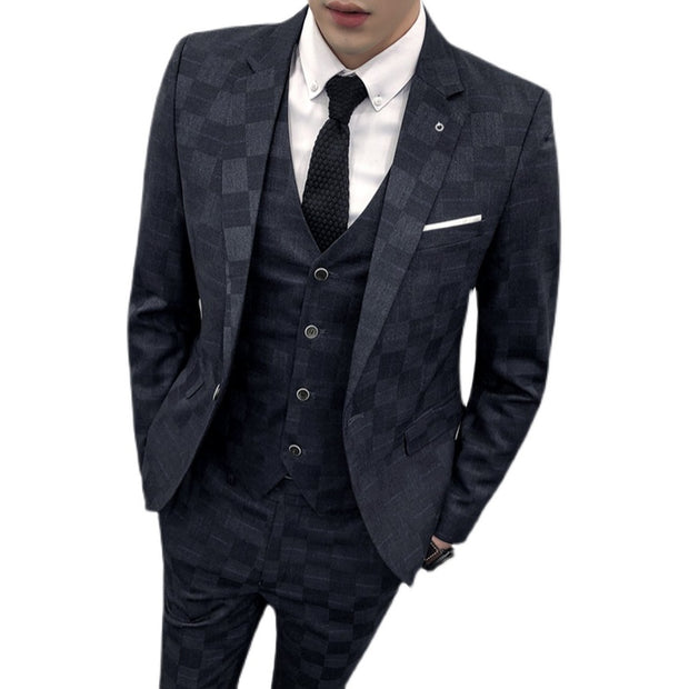 West Louis™ Designer Formal Business Three Piece Suit