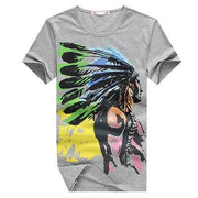 West Louis™ American Indian Swag T-Shirts Gray / M - West Louis