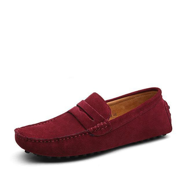West Louis™ Loafers Moccasins Slip On Men Flats Red Wine / 6.5 - West Louis
