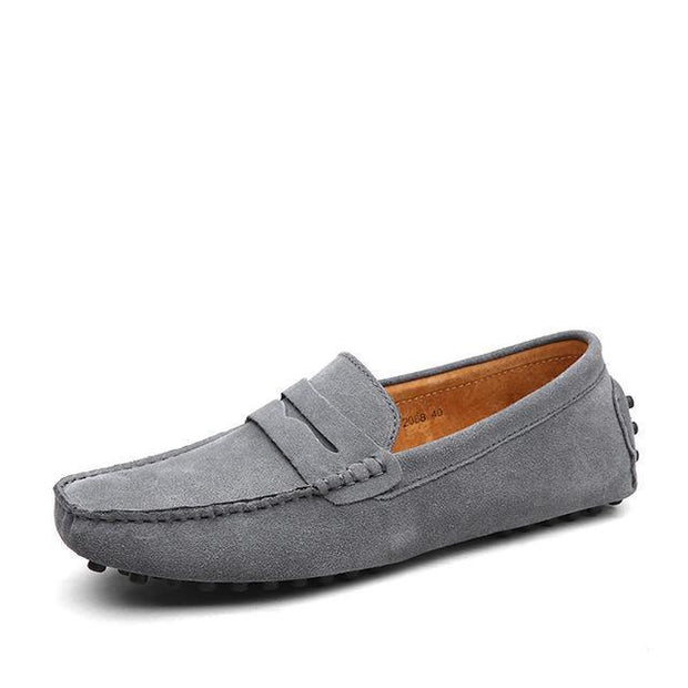 West Louis™ Loafers Moccasins Slip On Men Flats Gray / 6.5 - West Louis