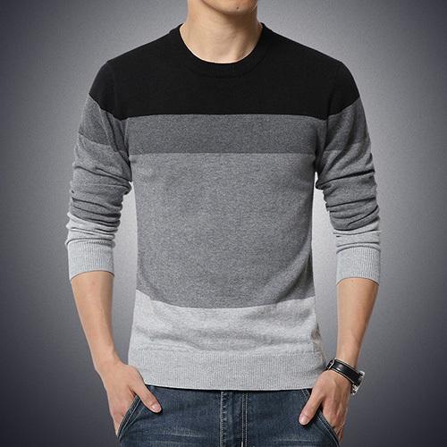 West Louis™ Casual O-Neck Sweater Pullover Black / M - West Louis