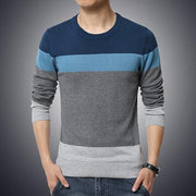 West Louis™ Casual O-Neck Sweater Pullover Blue / M - West Louis