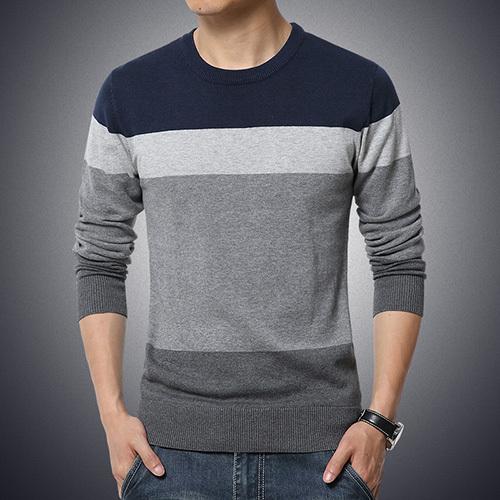 West Louis™ Casual O-Neck Sweater Pullover Navy / M - West Louis
