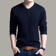 West Louis™ V-Neck Niko Pullover Navy Blue / S - West Louis