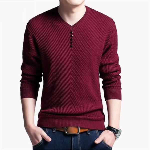 West Louis™ V-Neck Niko Pullover Red / S - West Louis