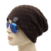 West Louis™ Knitted Fur Beanie coffee - West Louis