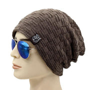 West Louis™ Knitted Fur Beanie khaki - West Louis