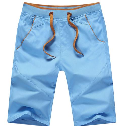 West Louis™ Mid Straight Thin Men's Beach Shorts Sky Blue / S - West Louis