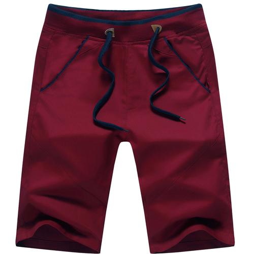 West Louis™ Mid Straight Thin Men's Beach Shorts Red / S - West Louis