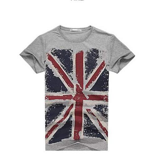 West Louis™ Hot England Style Slim Fit T-Shirts Grey / M - West Louis