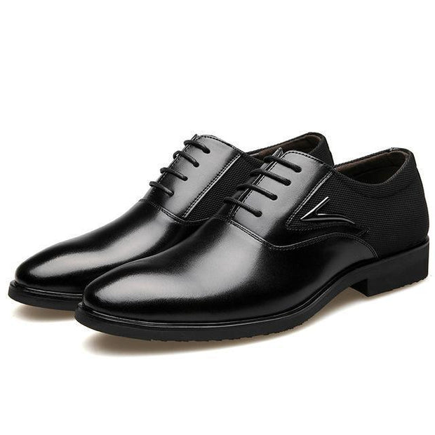 West Louis™ Business Flat Super Fiber Leather Shoes Black / 6.5 - West Louis