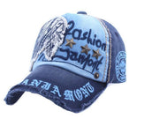 West Louis™ Embroidery Antique Style Baseball Cap Blue - West Louis