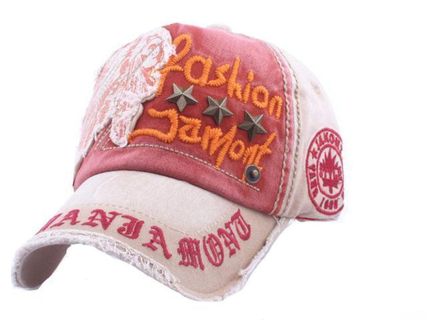 West Louis™ Embroidery Antique Style Baseball Cap Pink - West Louis