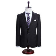 West Louis™ New York Slim Fit One Button Suit ( Blazer + Pants) Black / XS - West Louis