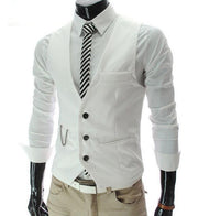 West Louis™ Leisure Cotton Gentleman Vest White / S - West Louis