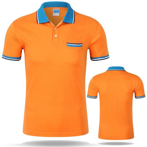West Louis™ Cotton Casual Breathable Polo Shirt Orange / S - West Louis