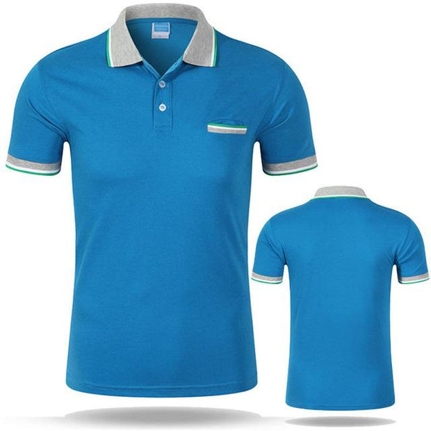 West Louis™ Cotton Casual Breathable Polo Shirt Lake blue / S - West Louis
