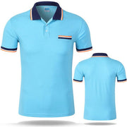 West Louis™ Cotton Casual Breathable Polo Shirt Sky blue / S - West Louis