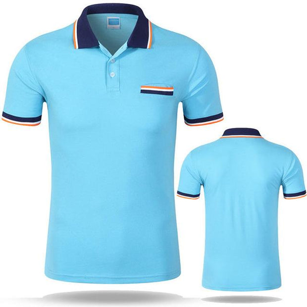 West Louis™ Cotton Casual Breathable Polo Shirt Sky blue / S - West Louis