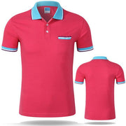 West Louis™ Cotton Casual Breathable Polo Shirt Rose red / S - West Louis