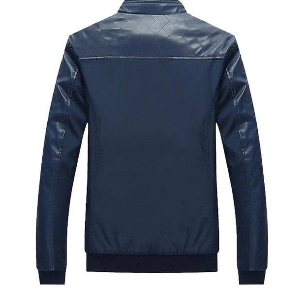 West Louis™ Business PU Leather Slim Jacket  - West Louis