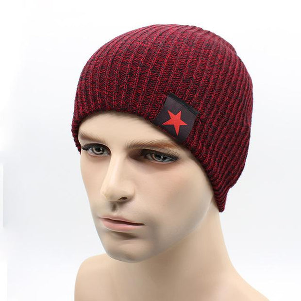 West Louis™ Star Beanie wine red - West Louis