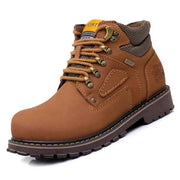 West Louis™ Durable Rubber Leather Ankle Shoes Light Brown / 6 - West Louis