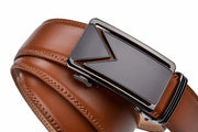 West Louis™ Cowhide Leather Luxury Automatic Buckle Belt